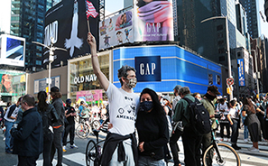 Impromptu Biden Victory Rally : Times Square : New York :  Photos : Richard Moore : Photographer